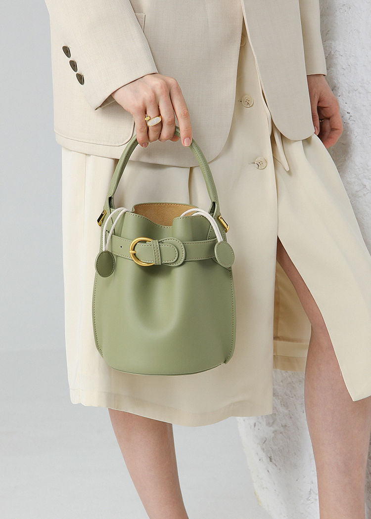 Green Real Leather Bag
