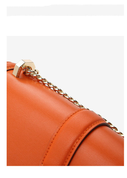 Orange leather bag