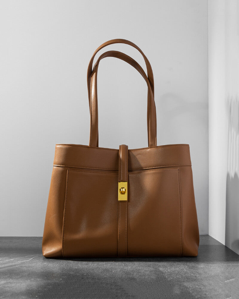 brown tote bag