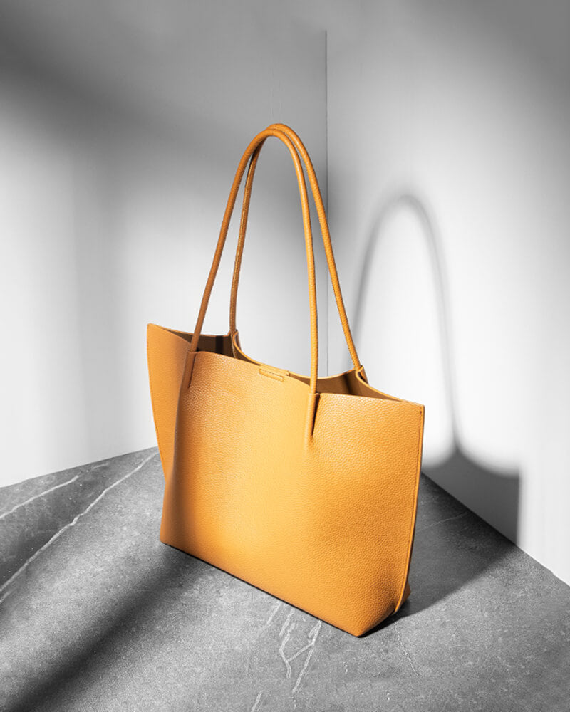 real leather tote bag