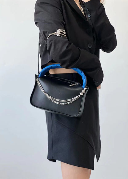 chain leather crossbody bag